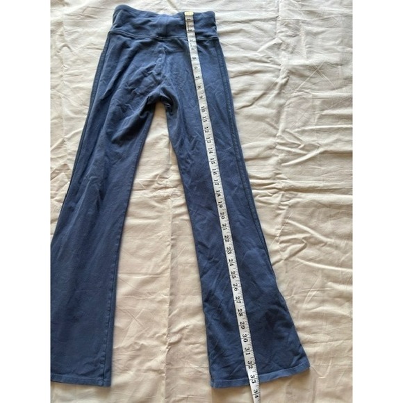 Adidas Originals 3stripes Leggings Girls SzM Blue Running Pants Athletic Stretch - Picture 6 of 13